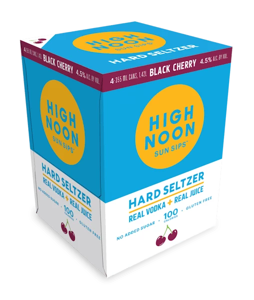High Noon 'Black Cherry' Vodka And Soda 4-355ml Cans 1 High Noon 'Black Cherry' Vodka And Soda 4-355ml Cans