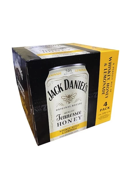 Jack Daniels Honey & Lemonade 4-355ml Cans 1 Jack Daniels Honey & Lemonade 4-355ml Cans