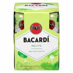 Bacardi Mojito RTD Rum Cans 4-355ml