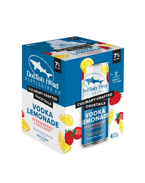 Dogfish Head Vodka Lemonade Strawberry& Honeyberry 4-355ml 1 Dogfish Head Vodka Lemonade Strawberry& Honeyberry 4-355ml