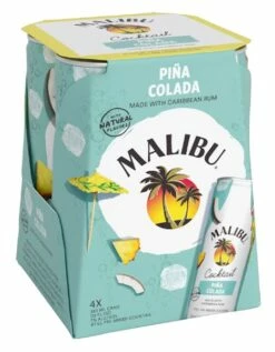 Malibu Cocktail Pina Colada 4-355ml Cans