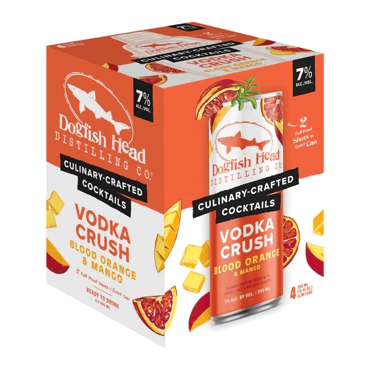 DogFish Head 'Vodka Crush' Blood Orange & Mango 4-355ml 1 DogFish Head 'Vodka Crush' Blood Orange & Mango 4-355ml