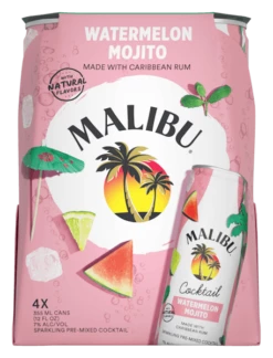 Malibu Cocktail Watermelon Mojito 4-355ml Cans