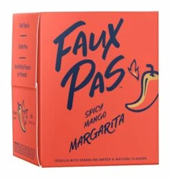 Faux Pas Cocktails Spicy Mango Margarita 4-250ml Cans