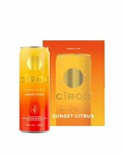 Ciroc Vodka Spritz Sunset Citrus 4-355ml Cans