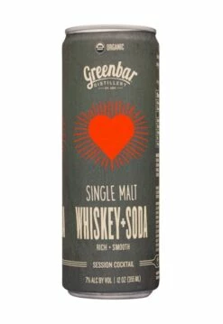 Greenbar 'Single Malt' Whiskey & Soda 4-355ml Cans