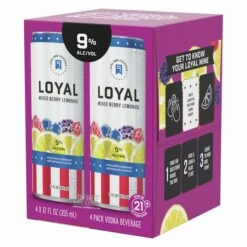 Loyal 9 Cocktails Mixed Berry Lemonade 4-12oz Cans