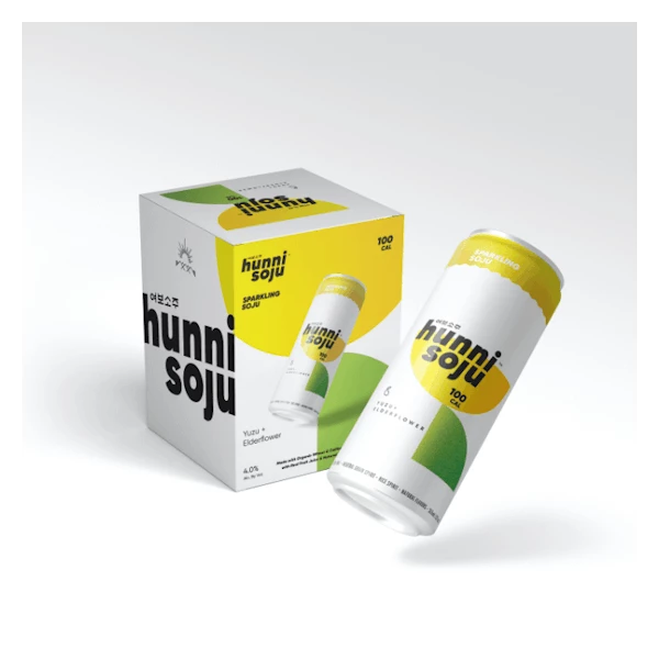 Yobo Hunni Yuzu Elderflower Sparkling Soju 4-355ml Cans 1 Yobo Hunni Yuzu Elderflower Sparkling Soju 4-355ml Cans