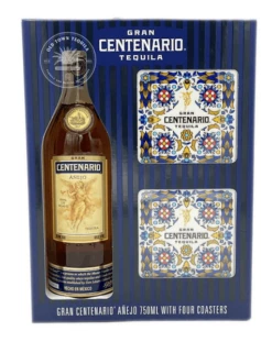 Gran Centenario Anejo 750ml W/Coasters Gift Set