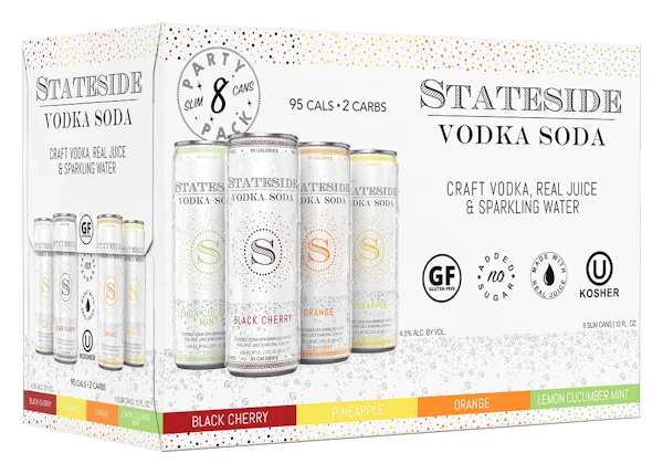 Stateside Vodka Soda Variety Pack 8-355ml Cans 1 Stateside Vodka Soda Variety Pack 8-355ml Cans
