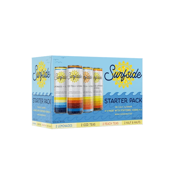 Surfside 'Starter Pack' Vodka + Tea 8-12oz Cans 1 Surfside 'Starter Pack' Vodka + Tea 8-12oz Cans