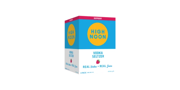 High Noon 'Raspberry' Vodka & Soda 4-355ml Cans 1 High Noon 'Raspberry' Vodka & Soda 4-355ml Cans