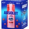 Absolut Cocktails Ocean Spray Vodka Cranberry 4-355ml Cans